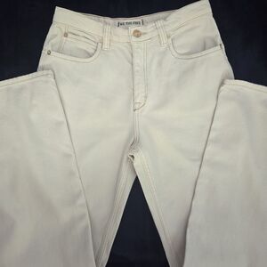 We The Free Tinsley High Rise Cream Straight-Leg Jeans, Size 27